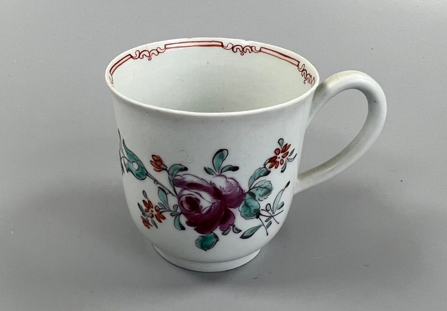 A c.1765-75 Liverpool Philip Christian polychrome floral painted coffee cup #1