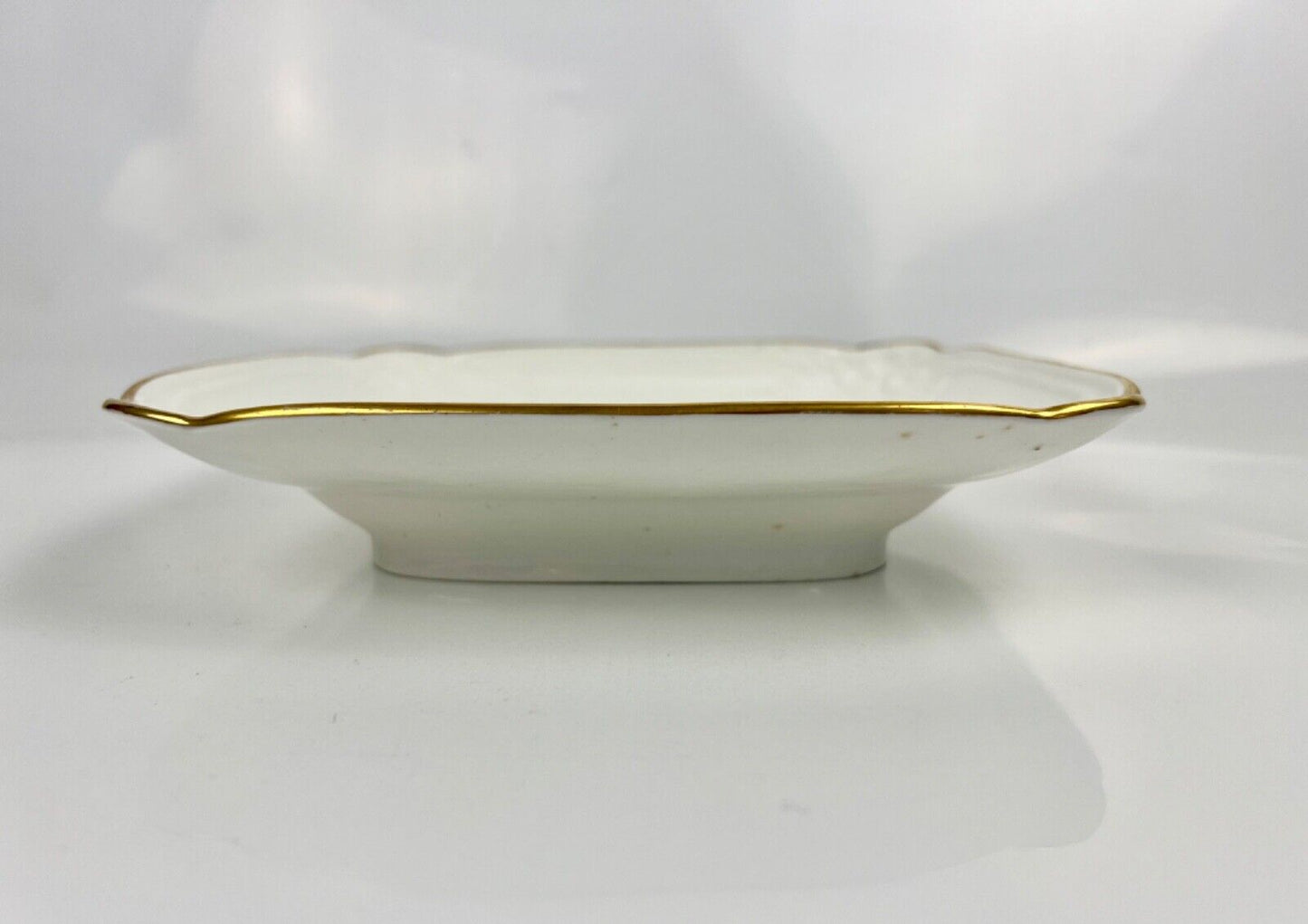 A Swansea porcelain moulded dessert dish with indented corners c.1815-20