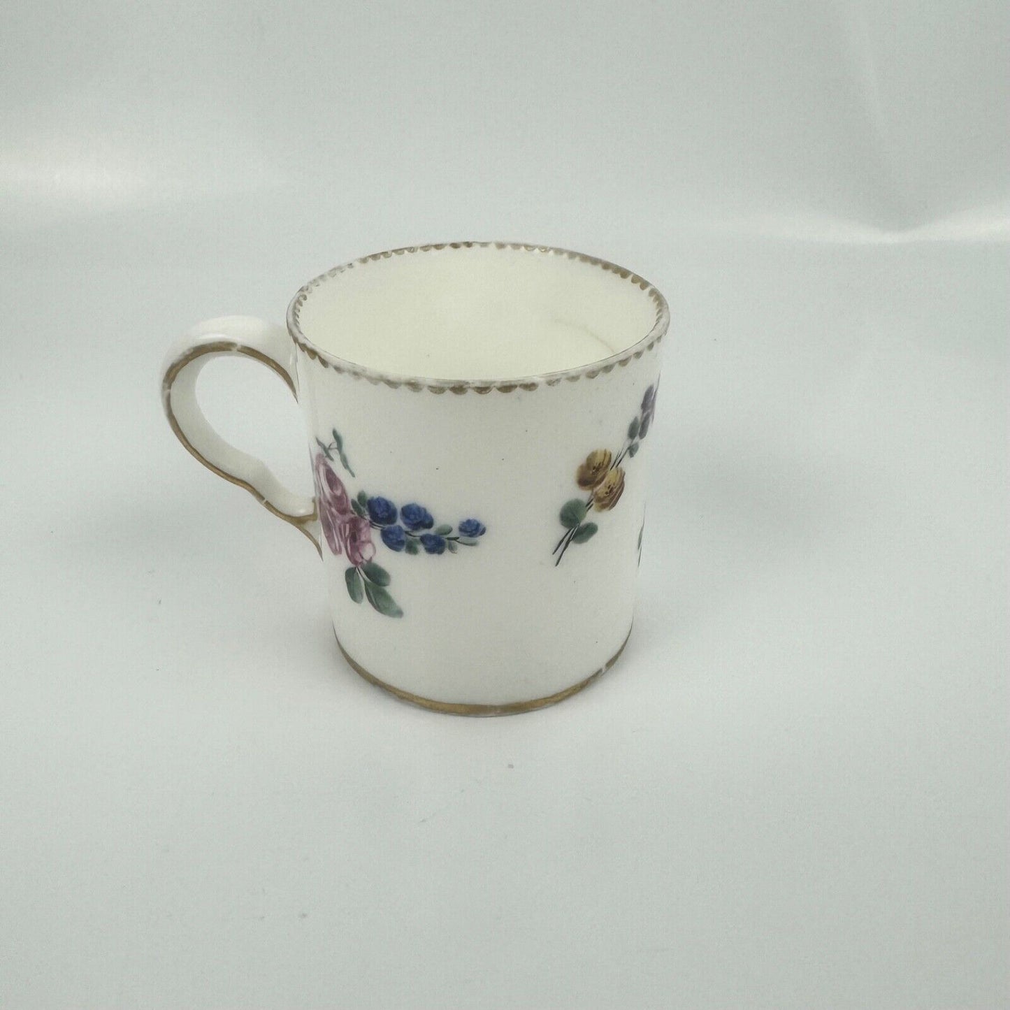 A Sèvres coffee can (gobelet litron) of the 3rd size. Floral decoration. c.1766.