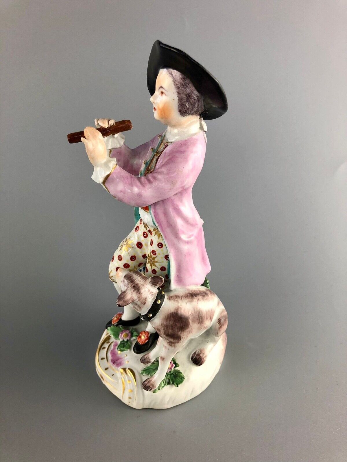 Chelsea Derby Porcelain Figures of Shepherd and Shepherdess c1775