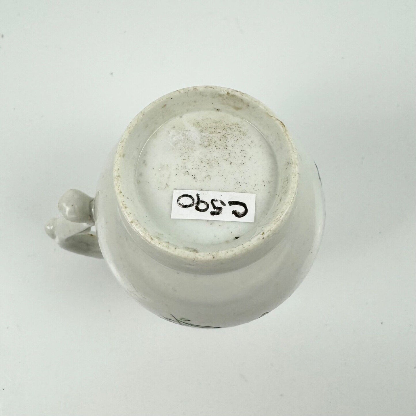 A rare Baddeley-Littler sparrowbeak polychrome decorated porcelain jug c.1777-85