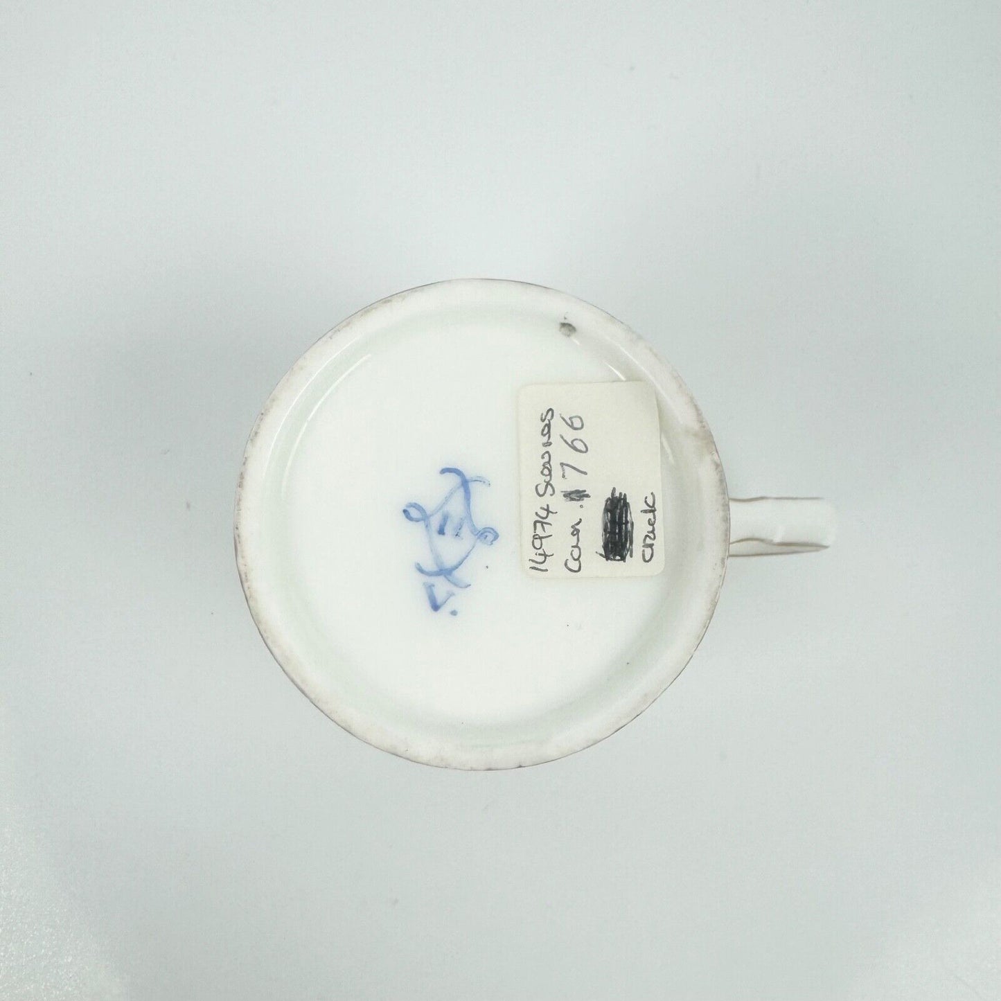 A Sèvres coffee can (gobelet litron) of the 3rd size. Floral decoration. c.1766.