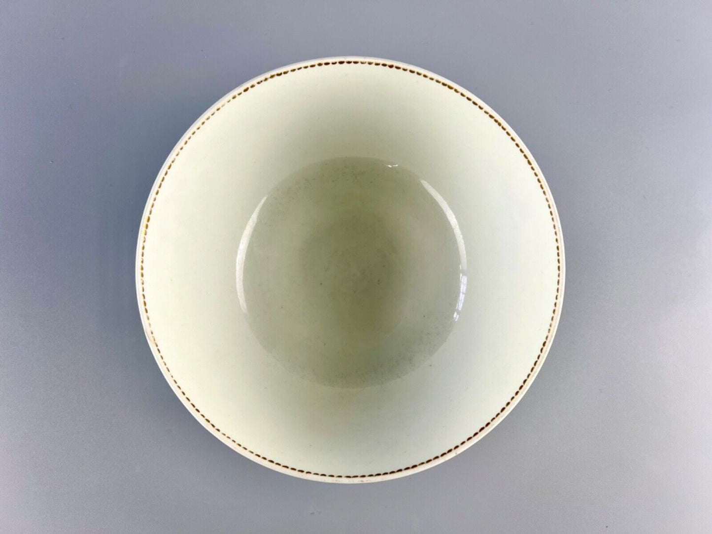 A James Giles decorated dry blue enamelled slop bowl. Mock Meissen mark c.1770
