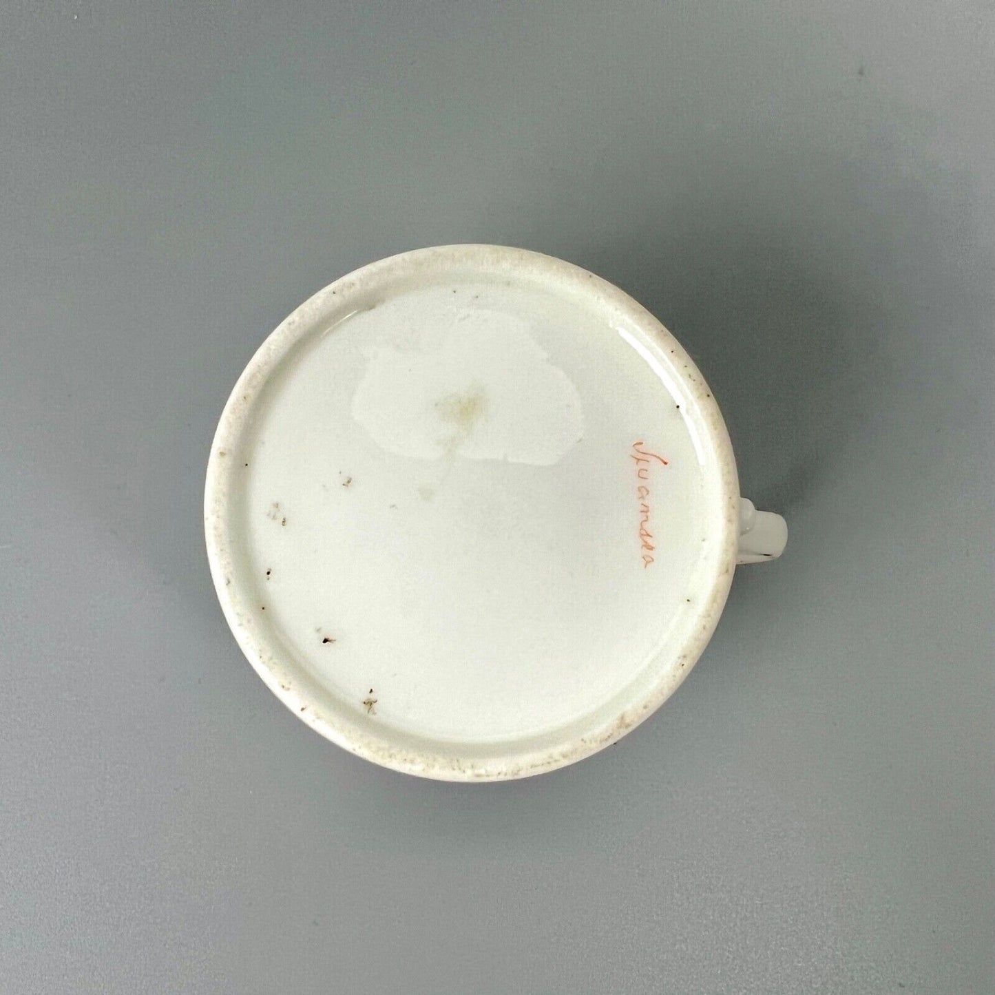 A rare William Billingsley decorated Swansea coffee can with rare mark. c.1815