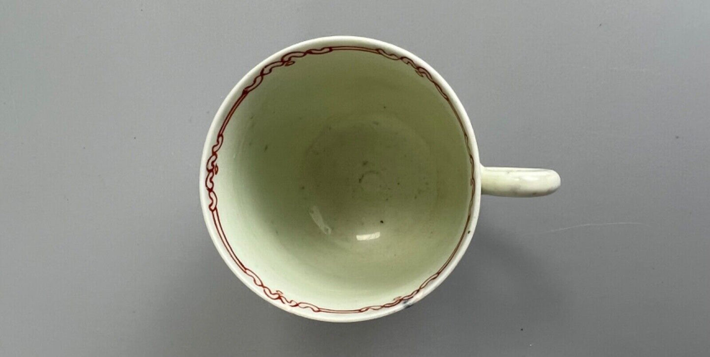 A late 18thc Philip Christian coffee cup painted by the Dot Rose painter #4