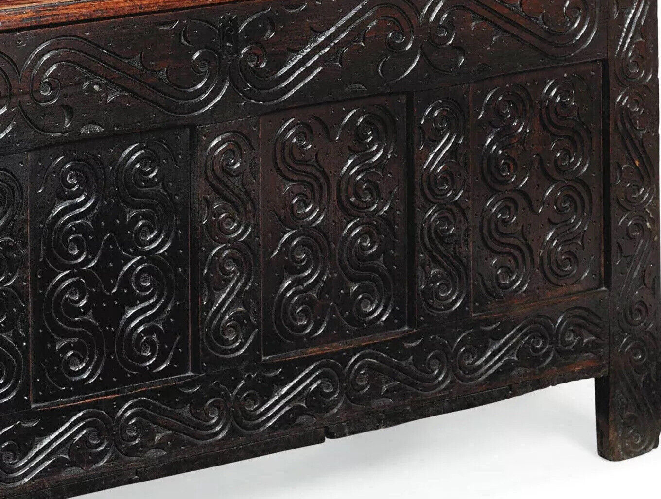 Huge 17th.C Superlative Quality Oak Chest Antique West Country Charles II