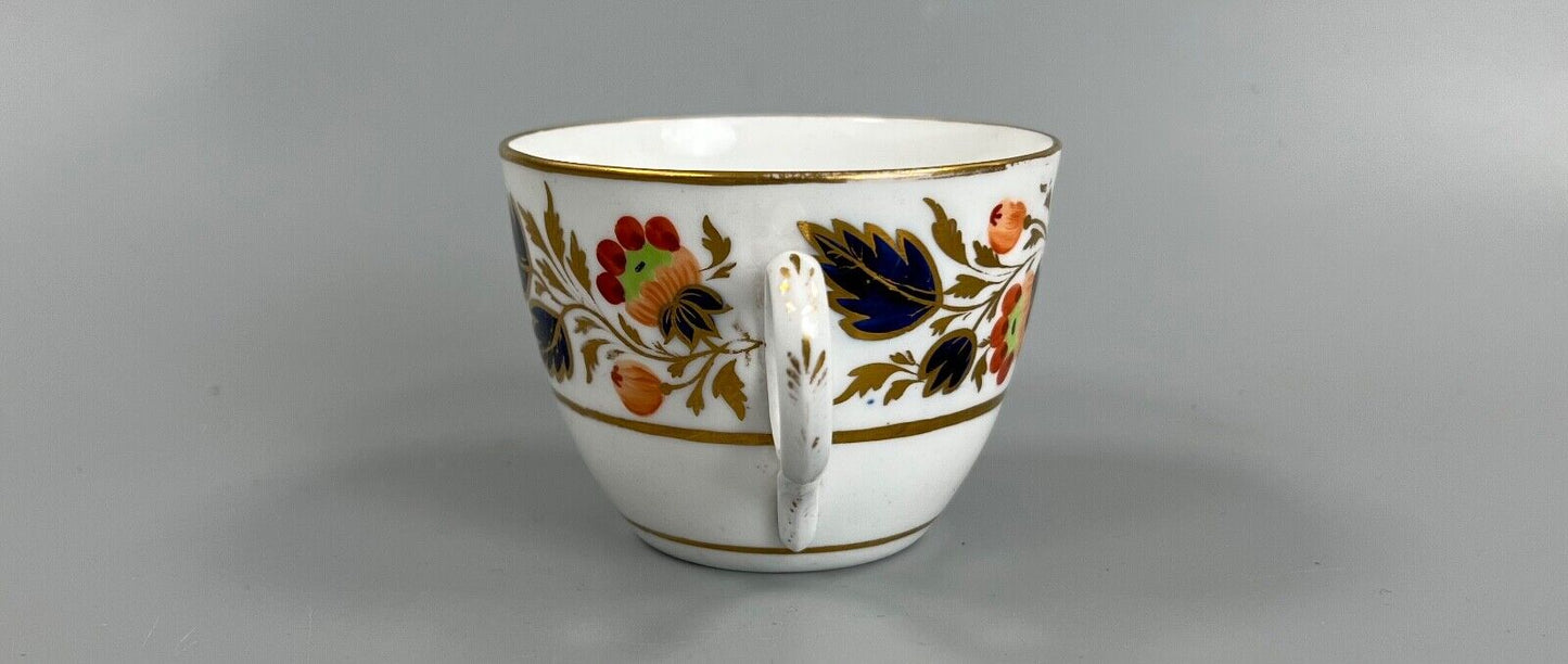 An early 19thc New Hall teacup and saucer in pattern number 1263