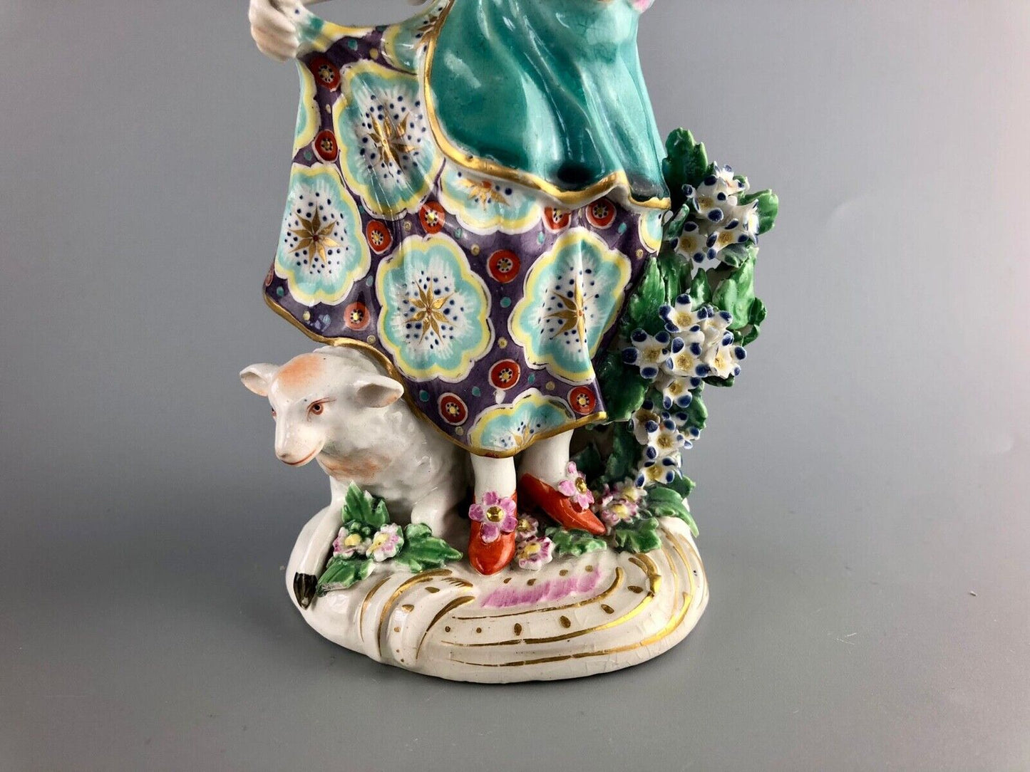 Chelsea Derby Porcelain Figures of Shepherd and Shepherdess c1775