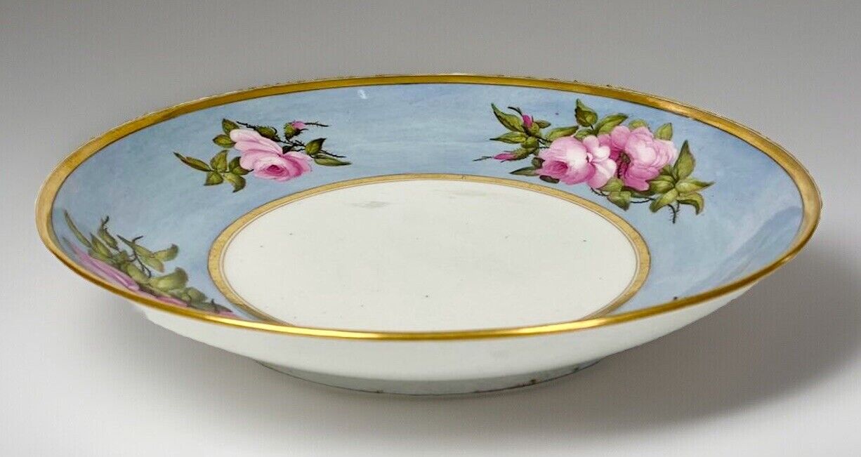 A fine Worcester Barr Flight Barr saucer dish painted by Billingsley c1807-13
