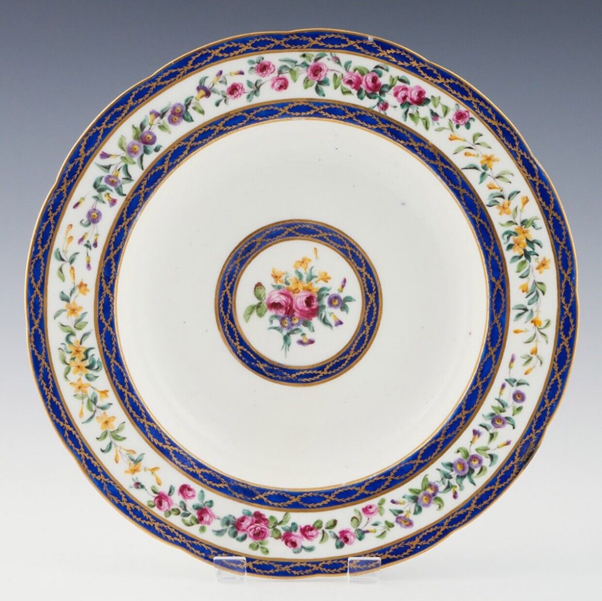 A Sevres Porcelain Soup Plate (assiette a potage) 1793