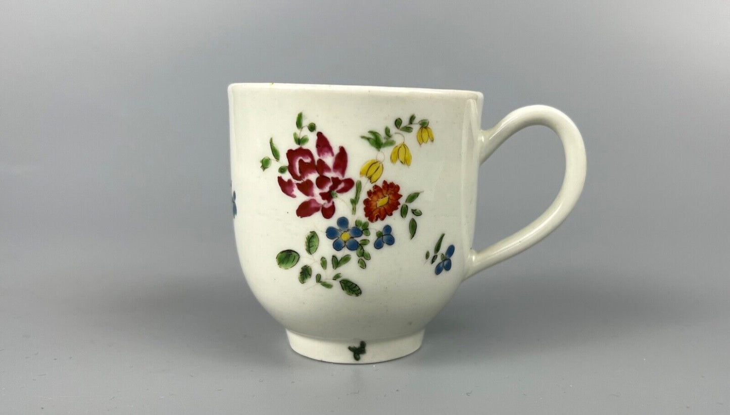 A late 18thc 1st Period Worcester coffee cup-outside decorated. Provenance.