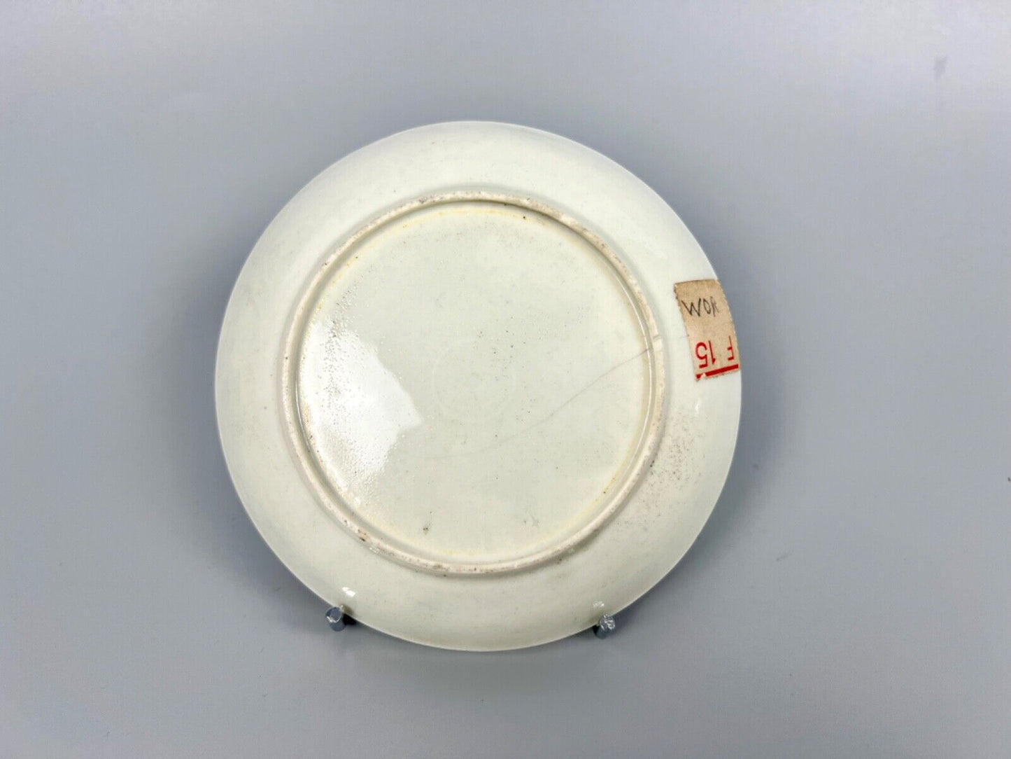 A rare Worcester reeded teacup and saucer painted in Meissen style. c.1772