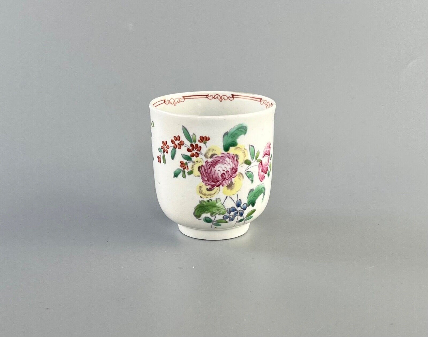 Philip Christian Liverpool porcelain coffee cup c1770. Geoffrey Sell collection.