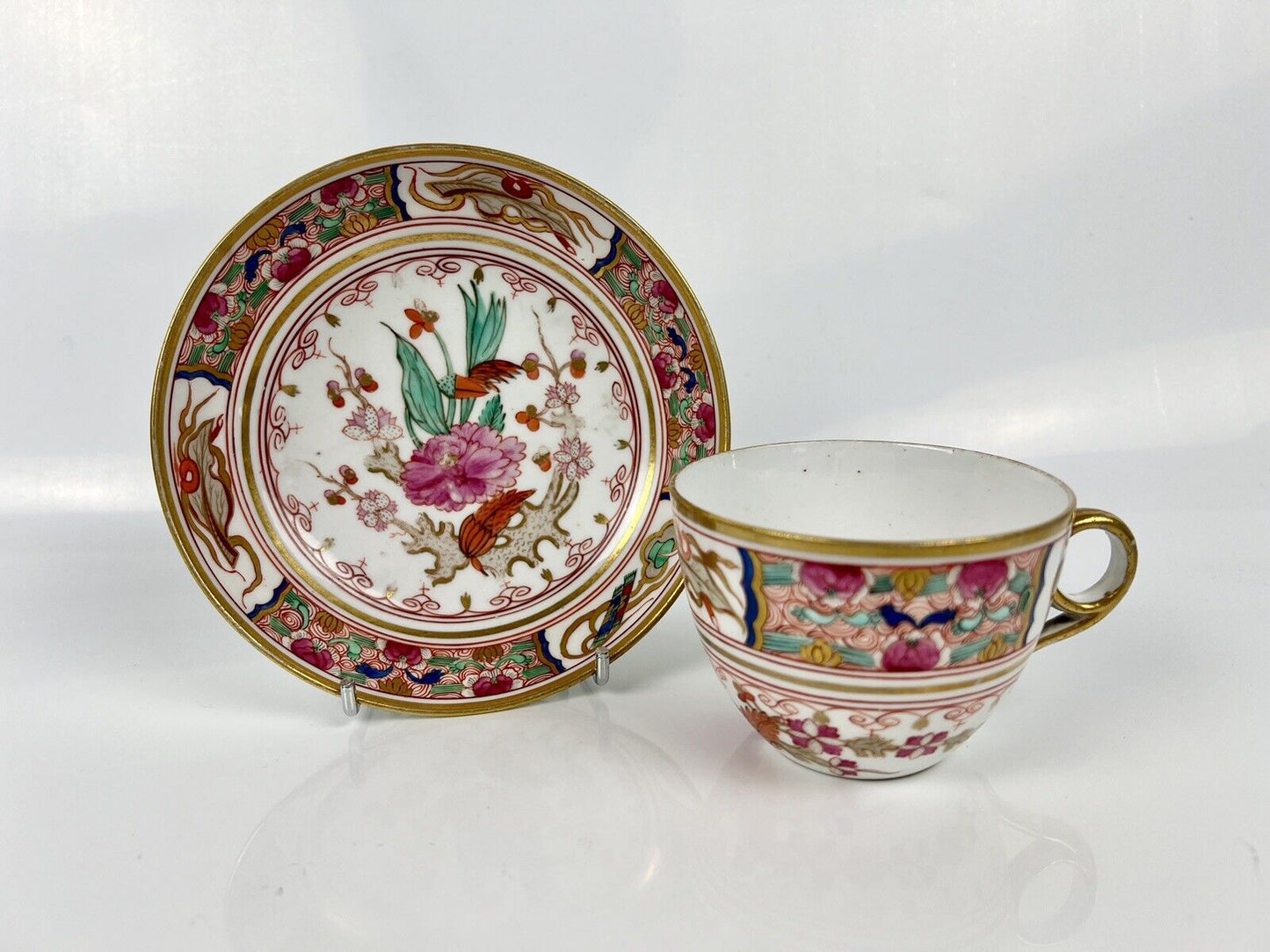 A Rare Herculaneum Liverpool Tea Cup And Saucer In Pattern 327. c1815