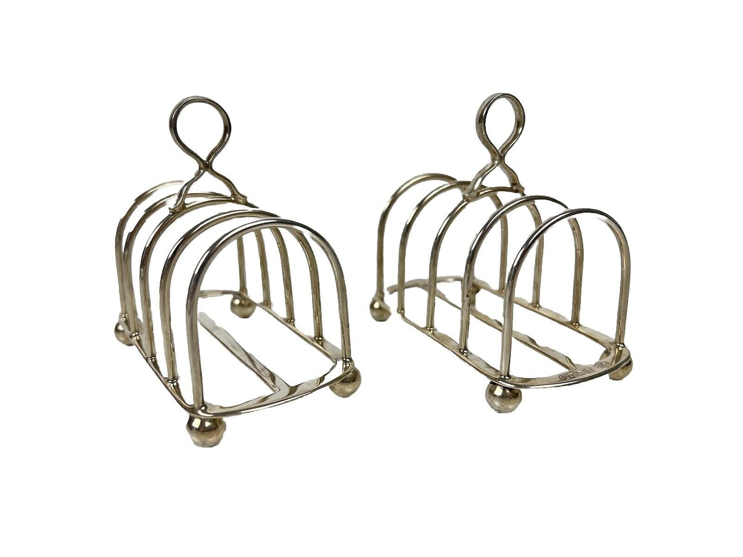 A Pair Of Goldsmith And Silversmith's Company Toastracks. Sheffield 1935.