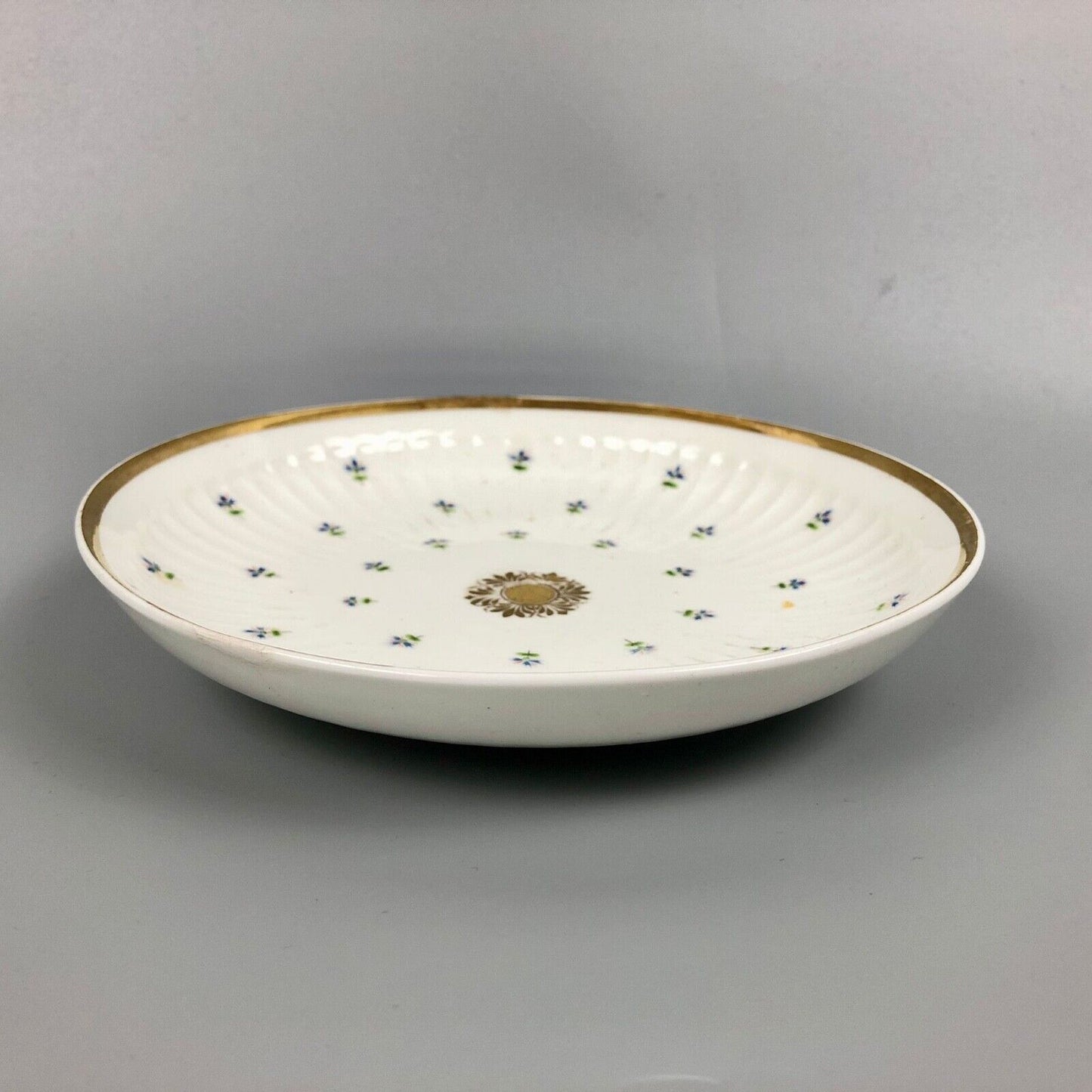 A Welsh (Swansea) porcelain saucer dish with duck egg body. c.1815