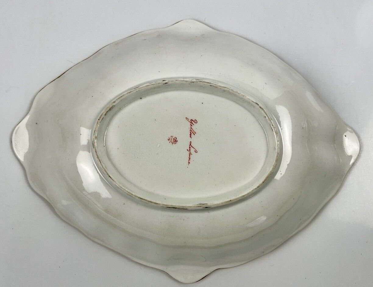 A Derby Botanical "Yellow Lupin" Painted Dessert Dish c.1815