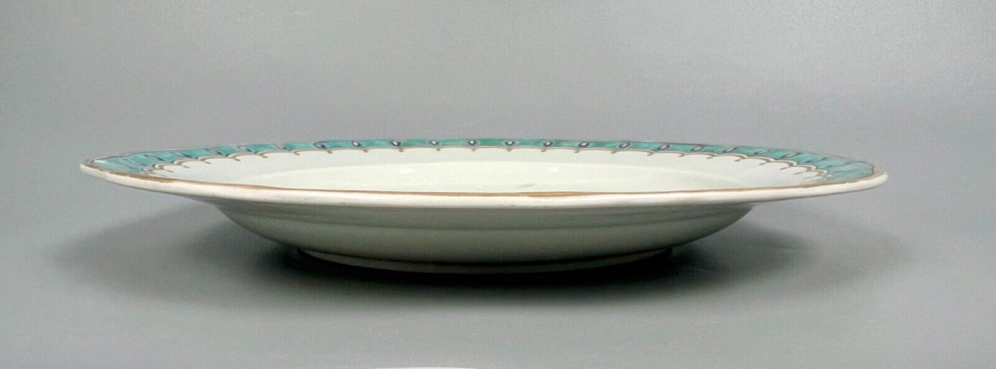 A very rare Derby plate 1785-90 painted as a replacement by William Billingsley