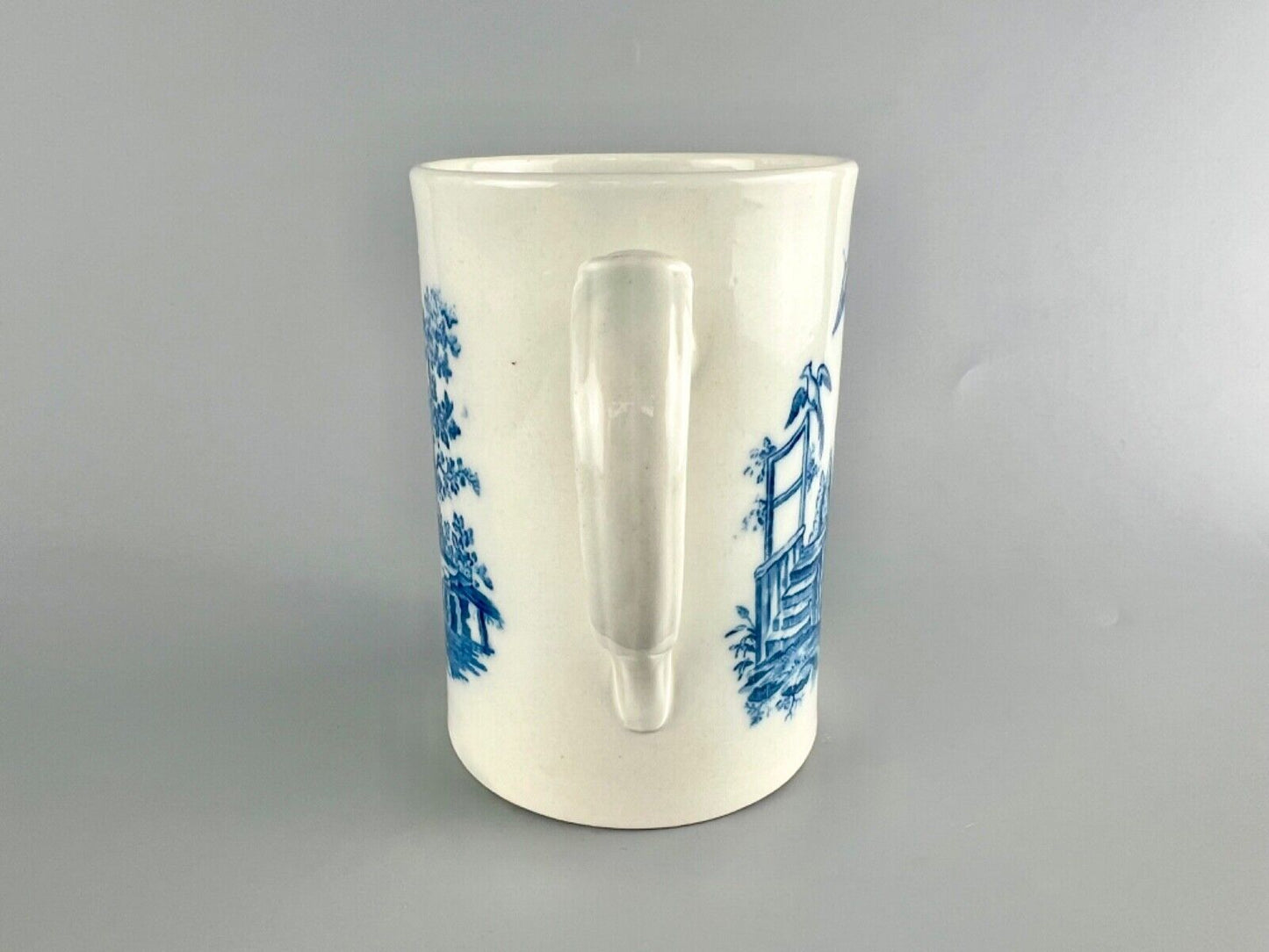 A Large Worcester Porcelain La Peche and Le Promenade Tankard c1780