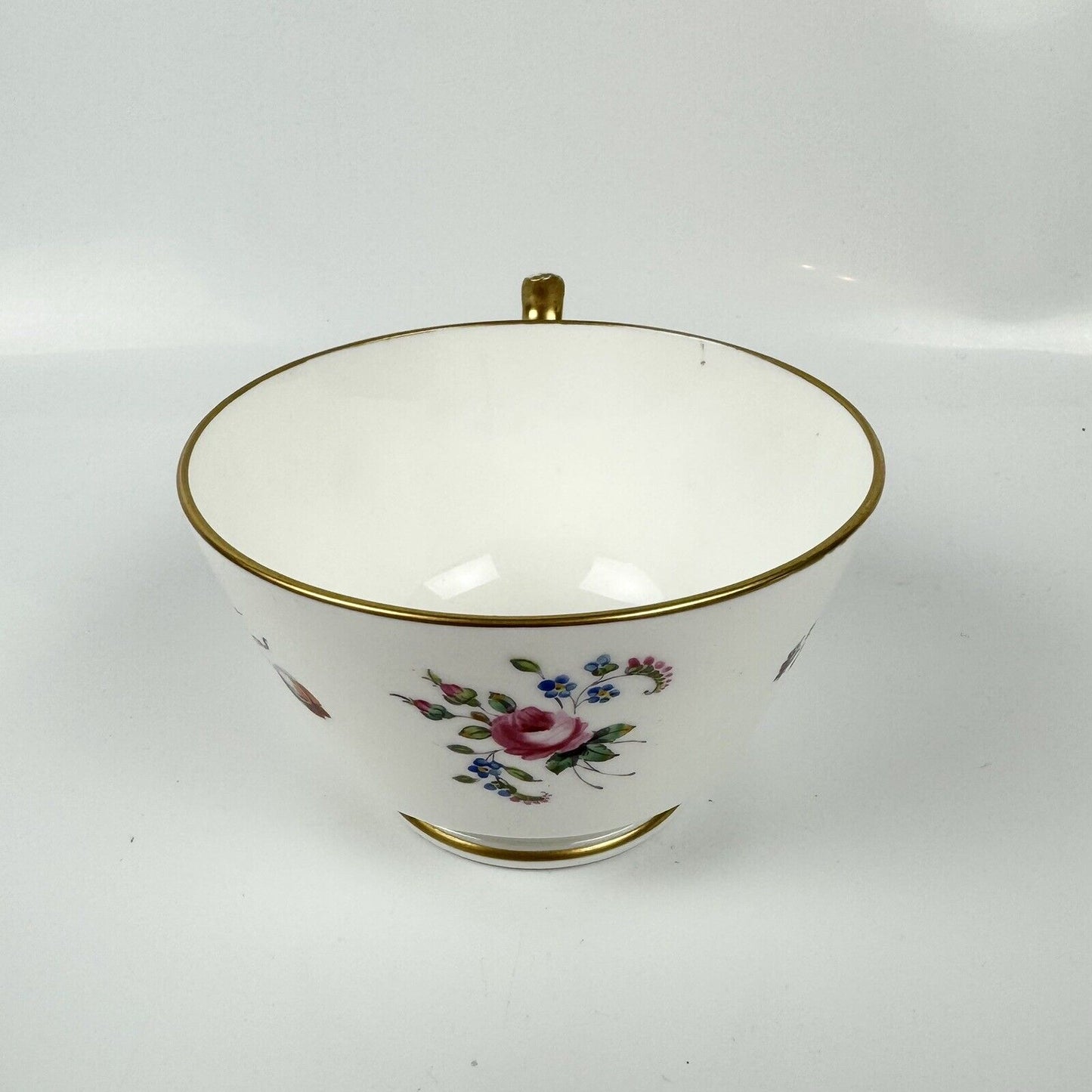 A good Swansea breakfast cup and saucer with floral decoration c1814-7