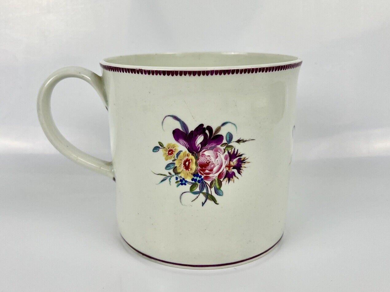 Derby patch-mark quart tankard of unrecorded shape. Ex-Chelsea painter? c.1768