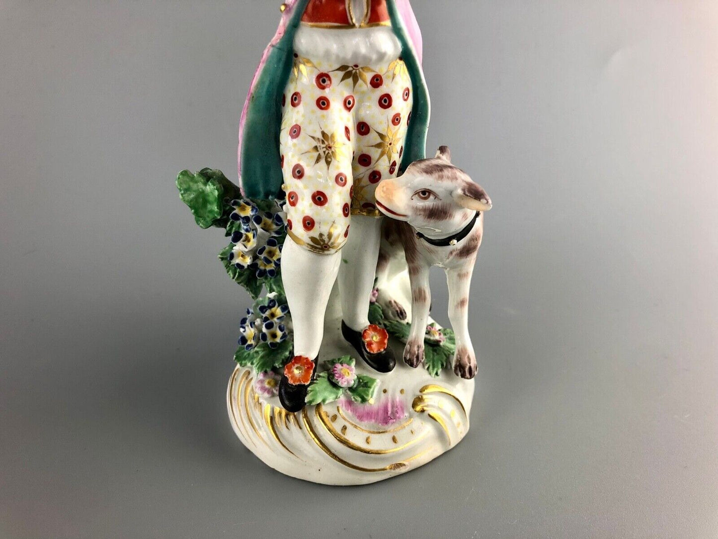Chelsea Derby Porcelain Figures of Shepherd and Shepherdess c1775