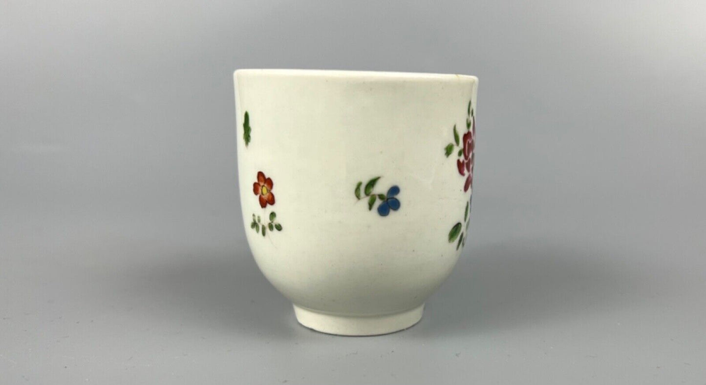A late 18thc 1st Period Worcester coffee cup-outside decorated. Provenance.