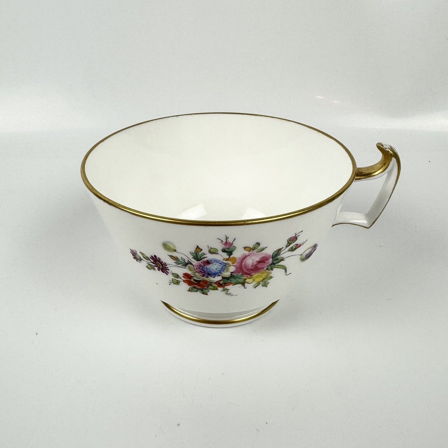 A good Swansea breakfast cup and saucer with floral decoration c1814-7