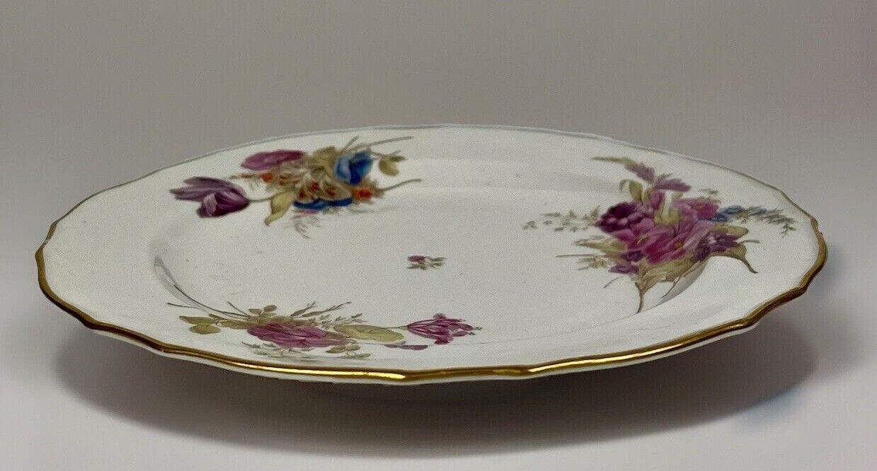 A late 18thc Derby plate painted by William Billingsley in pattern 80 c.1785-90