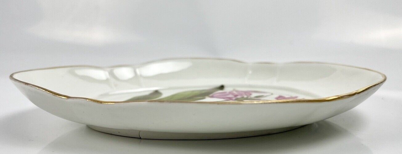 A "Quaker" Pegg Derby Botanical "American Cowslip" Painted Tureen Stand c.1815