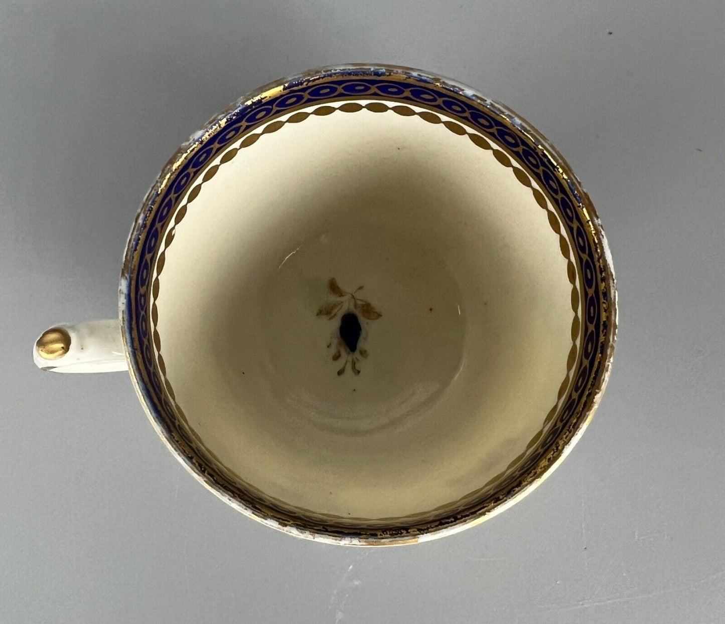 A late 18thc Caughley teacup and saucer c1785-90.