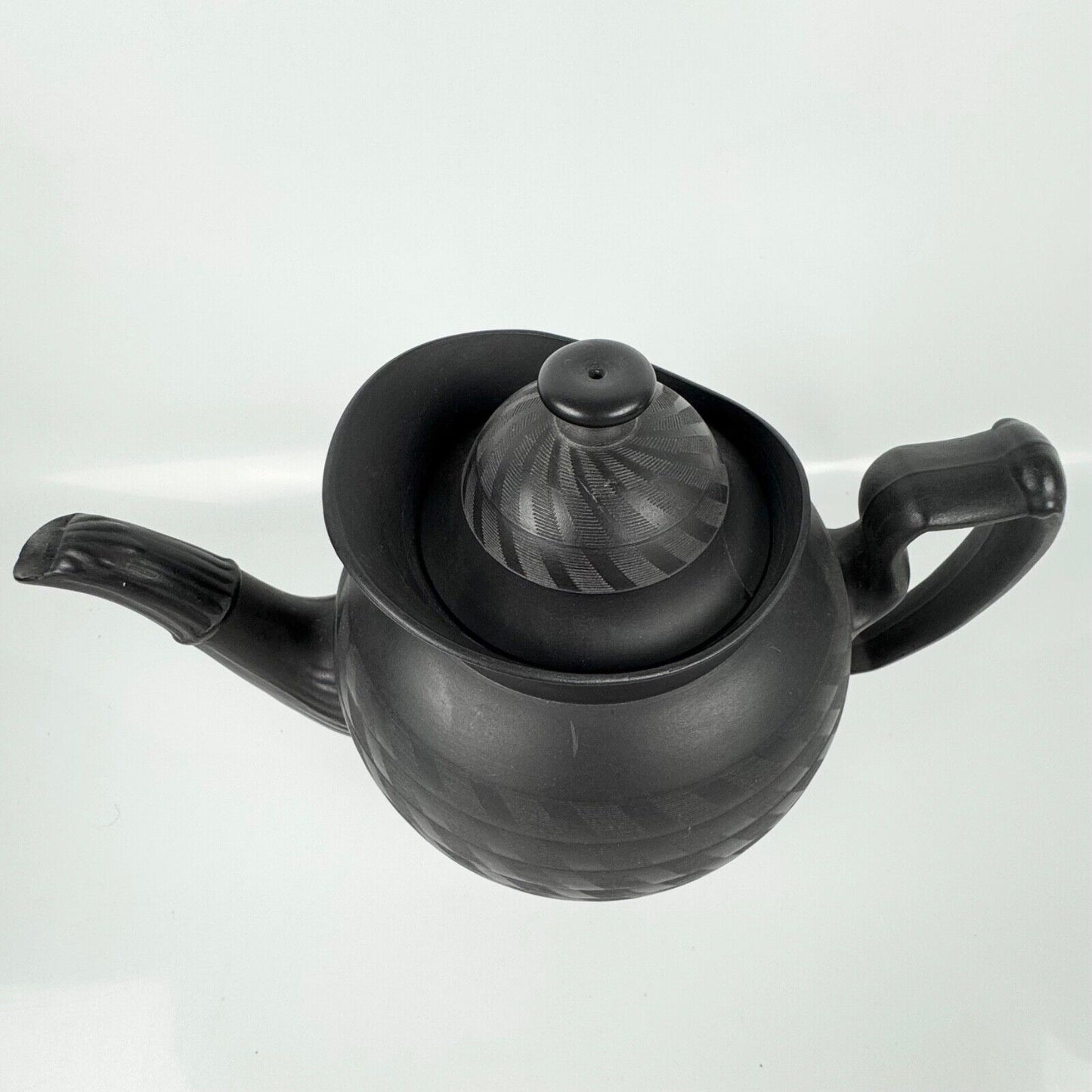 A fine black basalt coffee pot-likely Don Pottery c1810. John Griffin collection