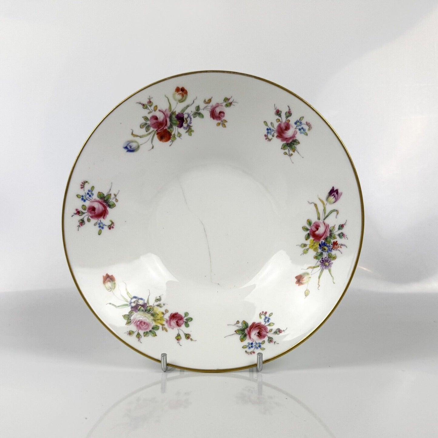 A good Swansea breakfast cup and saucer with floral decoration c1814-7