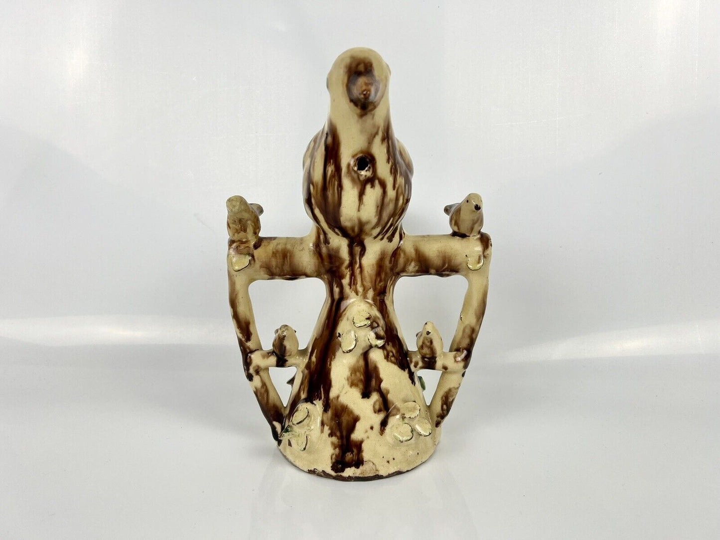 A rare large Halifax slipware bird whistle c.1800-20