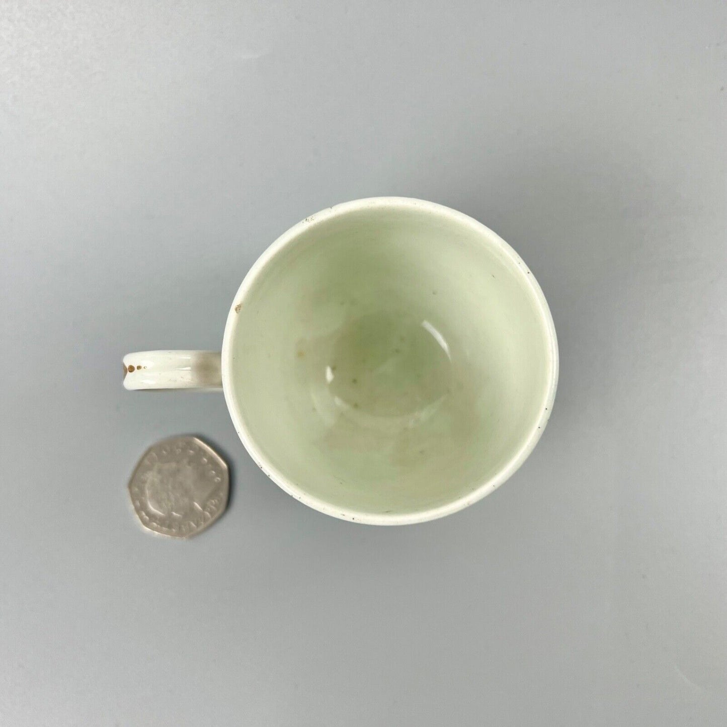 A rare 1st Period Worcester coffee cup in an unusual pattern c.1765-70