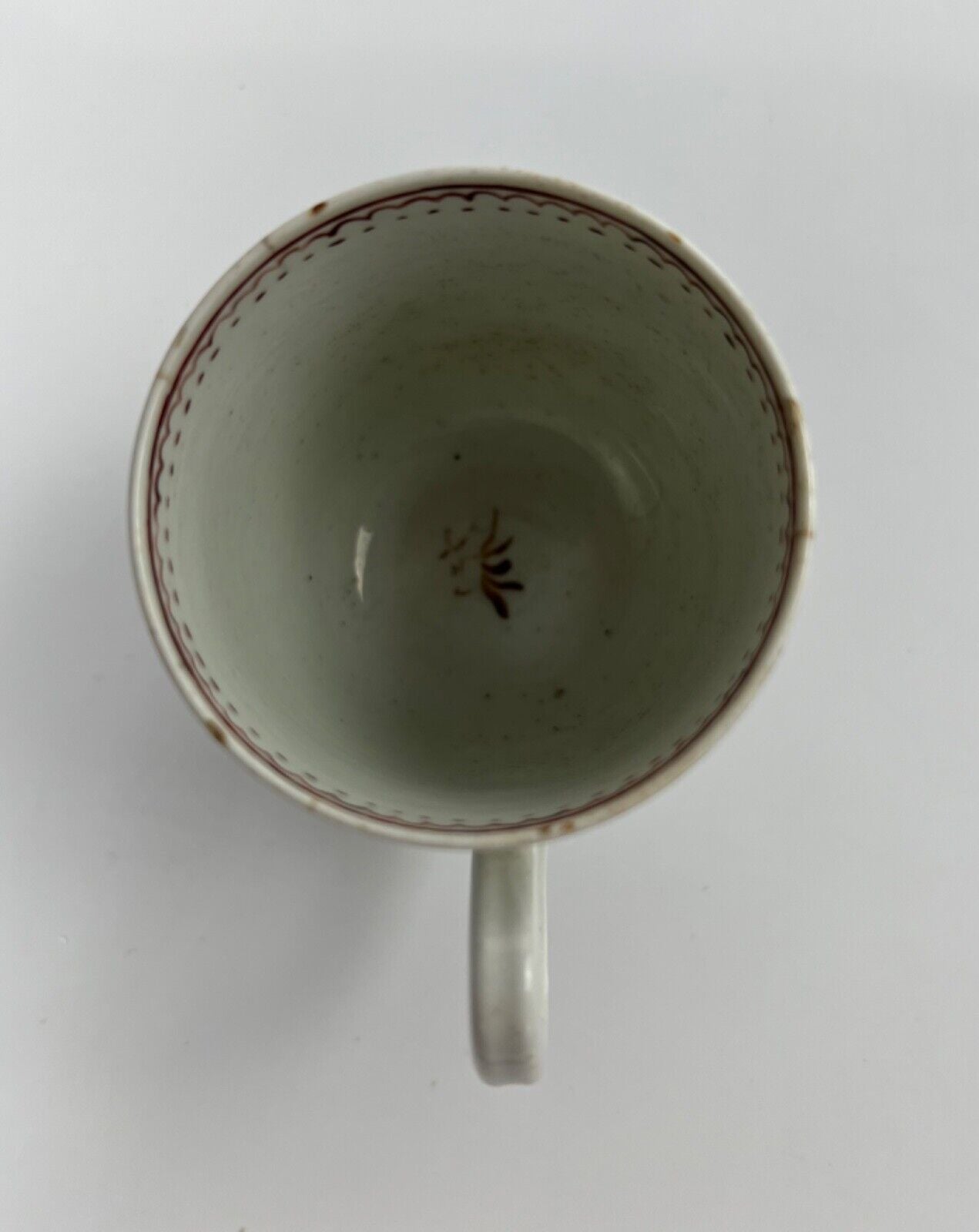 An uncommon Philip Christian Liverpool coffee cup with oriental scene. c1775.
