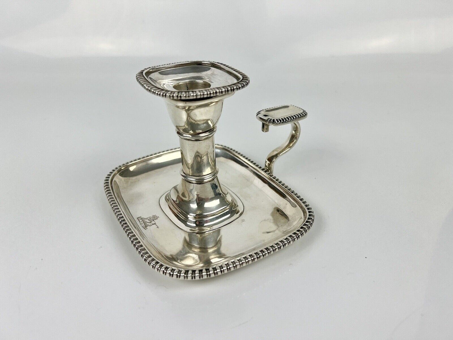 A fine Thomas Bradbury And Son silver chamberstick. London 1913.