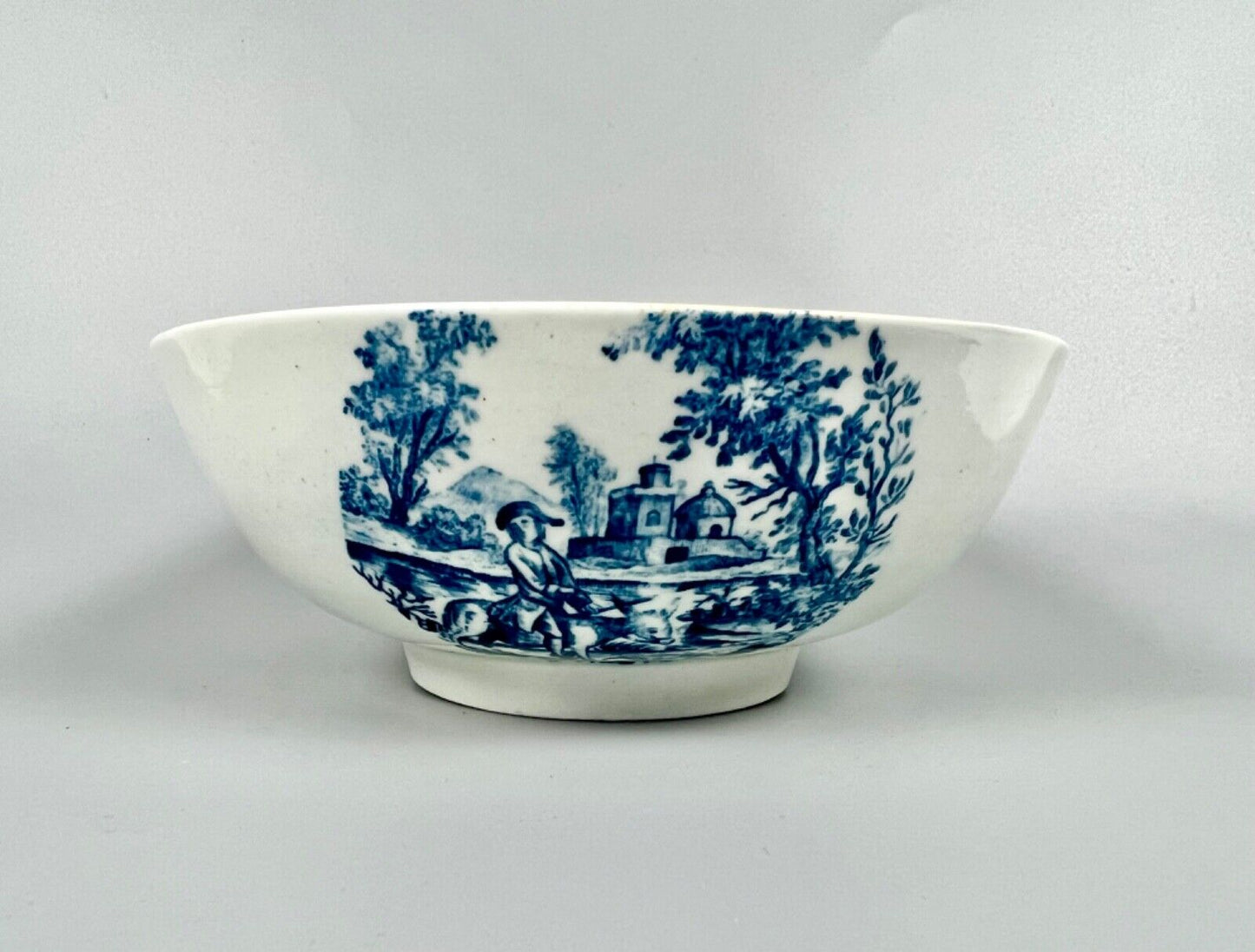 A Late 18thc Philip Christian Liverpool Large Bowl With Rare Prints. c1775
