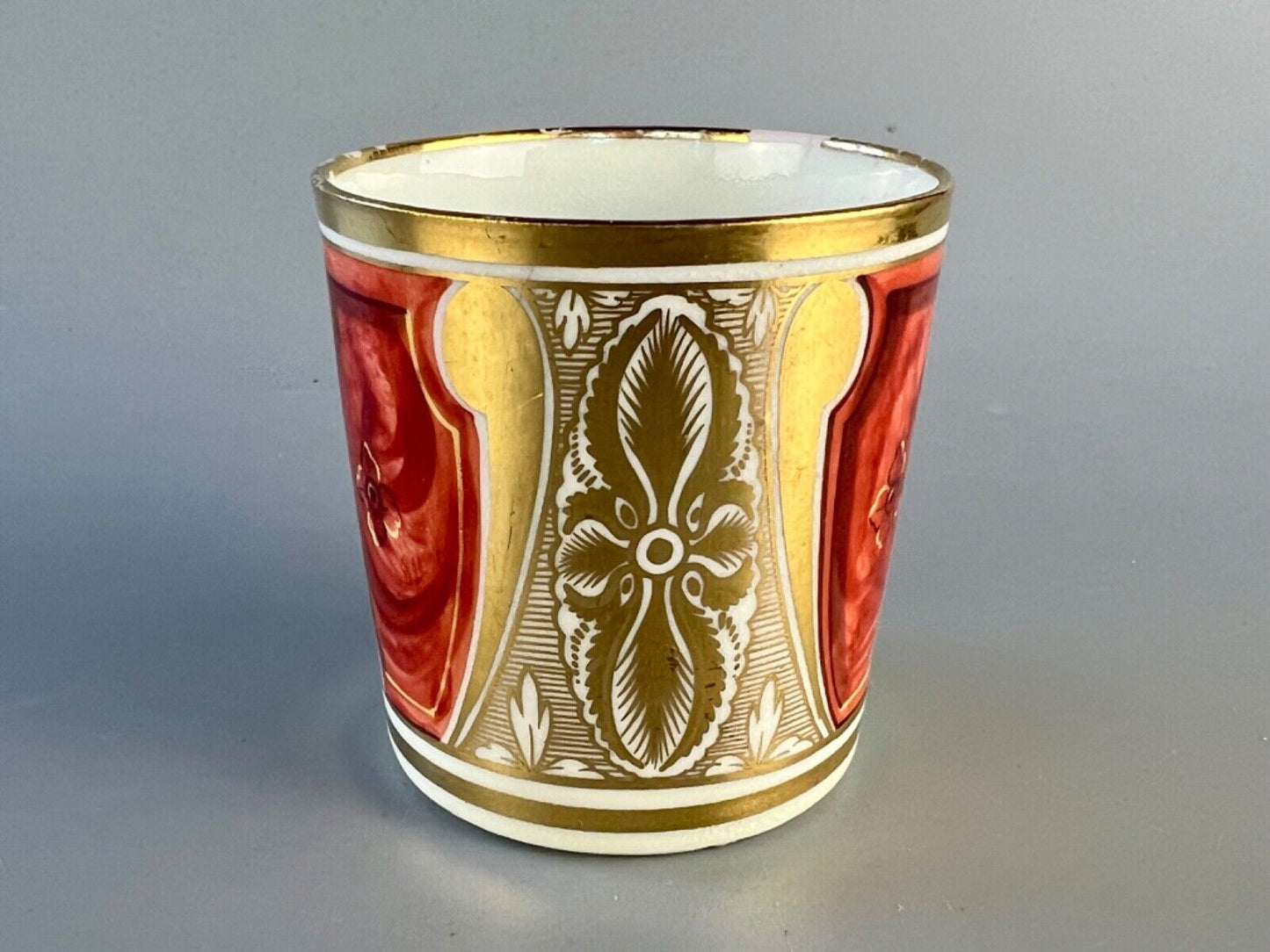 An early 19thc Herculaneum Liverpool coffee can in pattern 463 c.1810