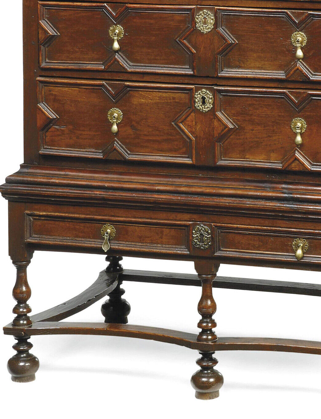 Rare And Wonderful Antique Queen Anne (c.1705) Georgian Oak Chest on Stand