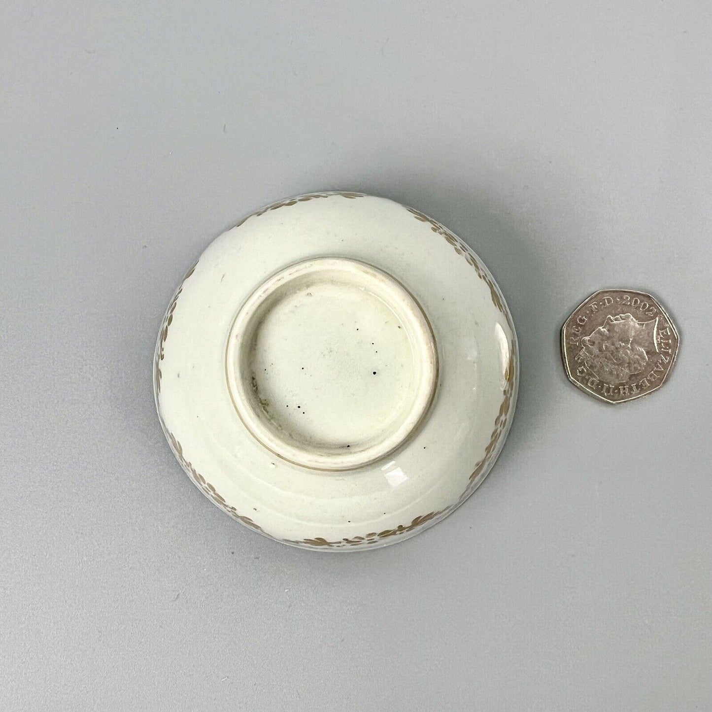 A good Caughley trio c1775 probably outside decorated at Chamberlains.