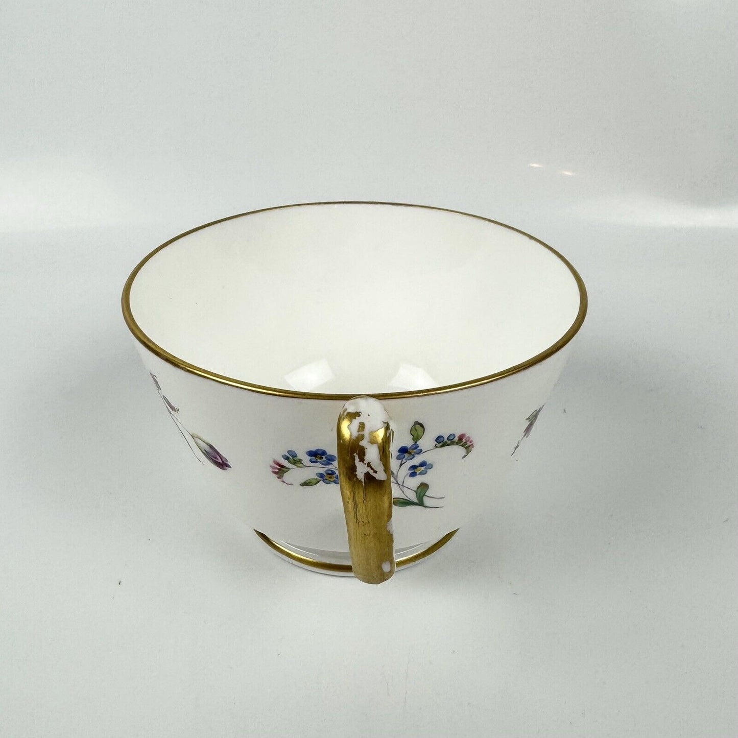 A good Swansea breakfast cup and saucer with floral decoration c1814-7