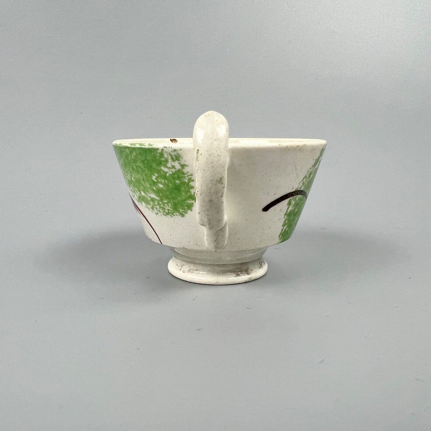 A "Peafowl" pattern (Teardrop in Deike) miniature cup & saucer. c.1820-30