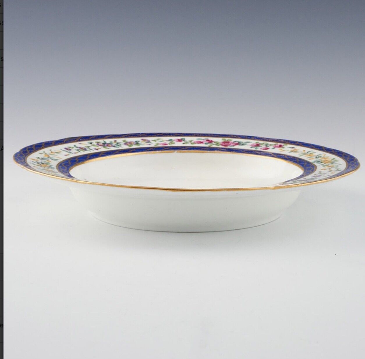 A Sevres Porcelain Soup Plate (assiette a potage) 1793