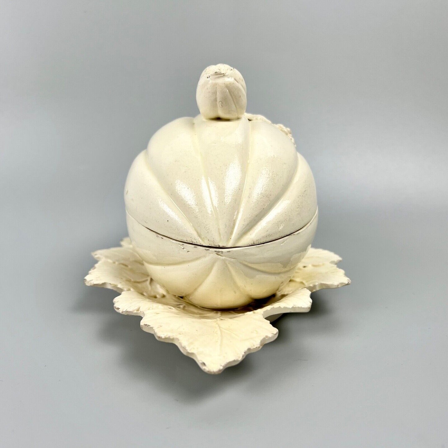 A rare Yorkshire or Staffordshire creamware Melon-shaped tureen c.1760-70
