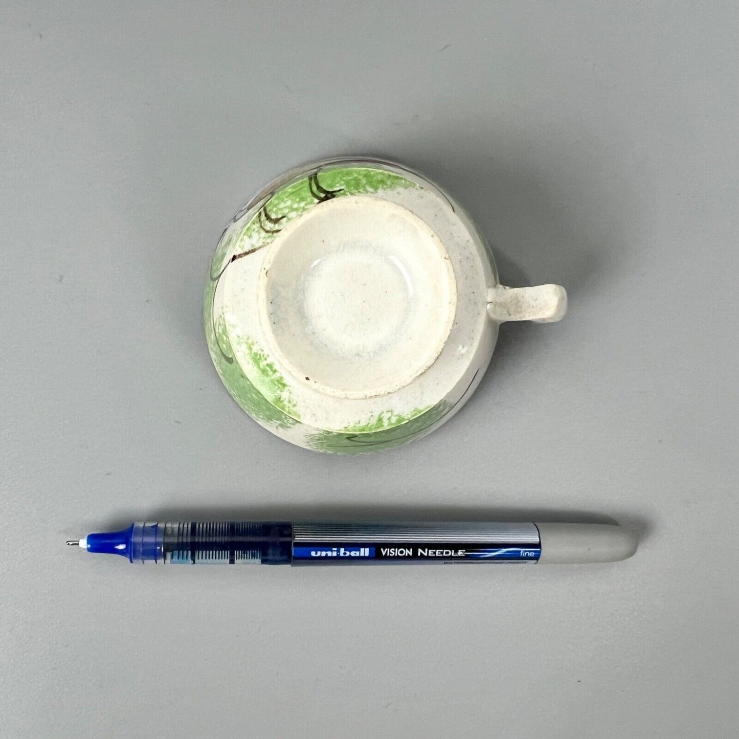 A "Peafowl" pattern (Teardrop in Deike) miniature cup & saucer. c.1820-30