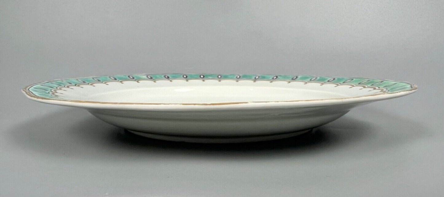 A very rare Derby plate 1785-90 painted as a replacement by William Billingsley