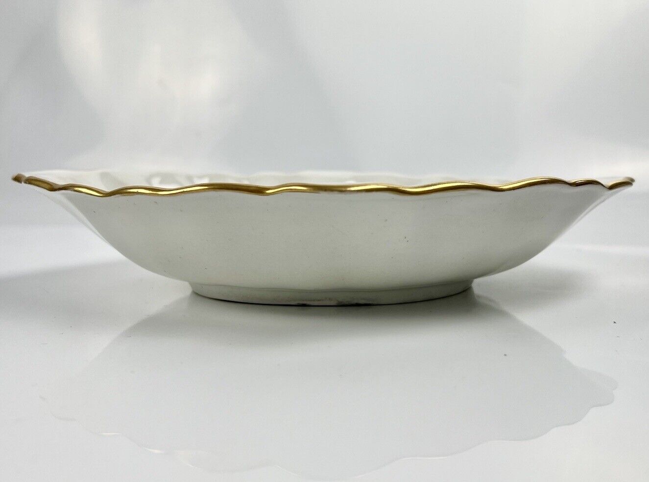 A Derby Botanical "Yellow Lupin" Painted Dessert Dish c.1815