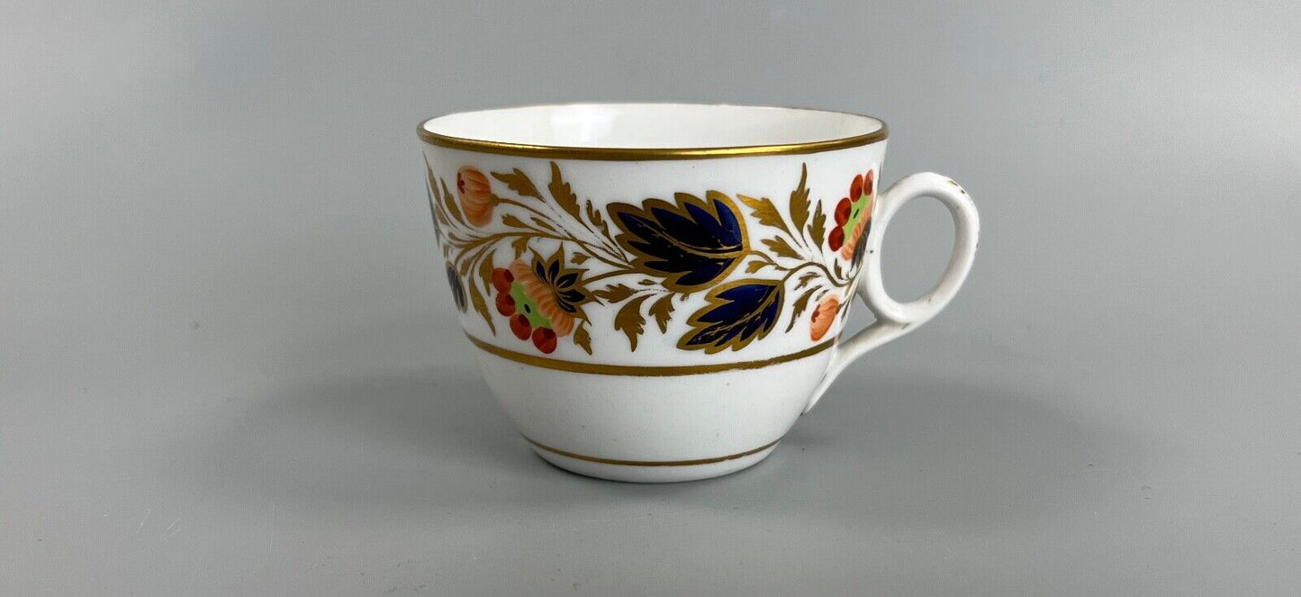 An early 19thc New Hall teacup and saucer in pattern number 1263