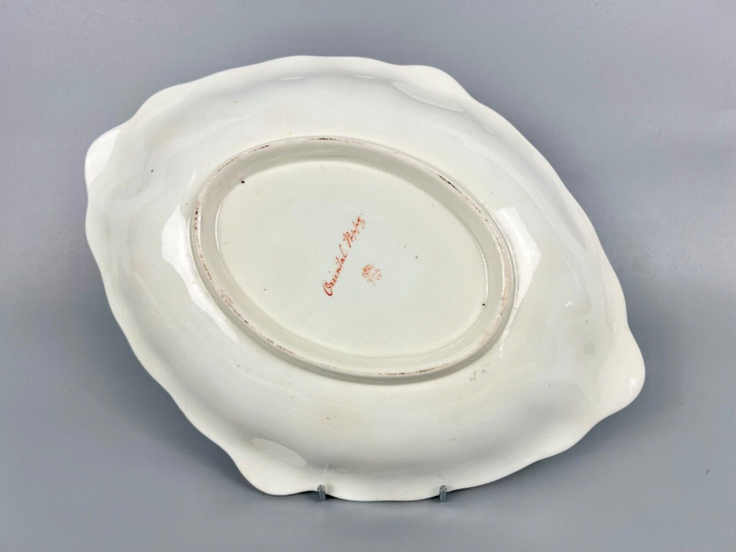"Quaker" Pegg-painted Derby Botanical "Scarlet Blandfordia" Dessert Dish c.1815
